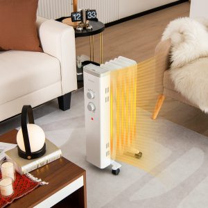 MULTIGOT 1500W Oil Filled Space Heater Electric Oil Radiant Heater w/ Safety Protection