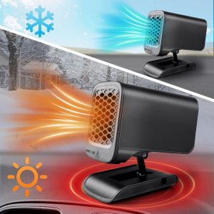 2in1 Foldable Electric Space Heater Hot Air Fan for In/ outdoor Car Camping Tent