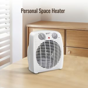 Portable Space Heater, 1500W Small Fan Heater With Adjustable Thermostat Overheat Protection, Ideal For Desktop, Bedroom, Office