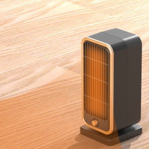 Portable Ceramic Space Heater with Thermostat: 500W Mini Electric Heater for Quiet, Energy-Efficient, and Safe Indoor Heating